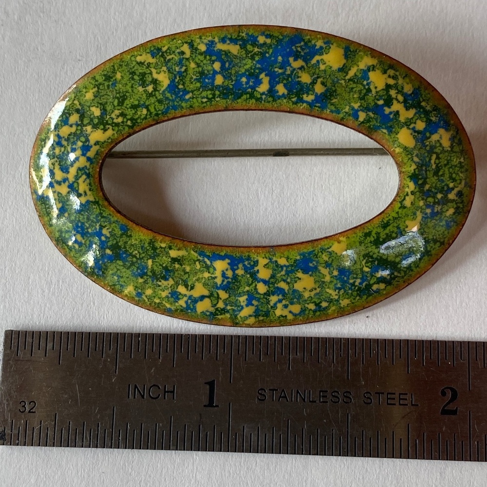 Vintage enamel brooch